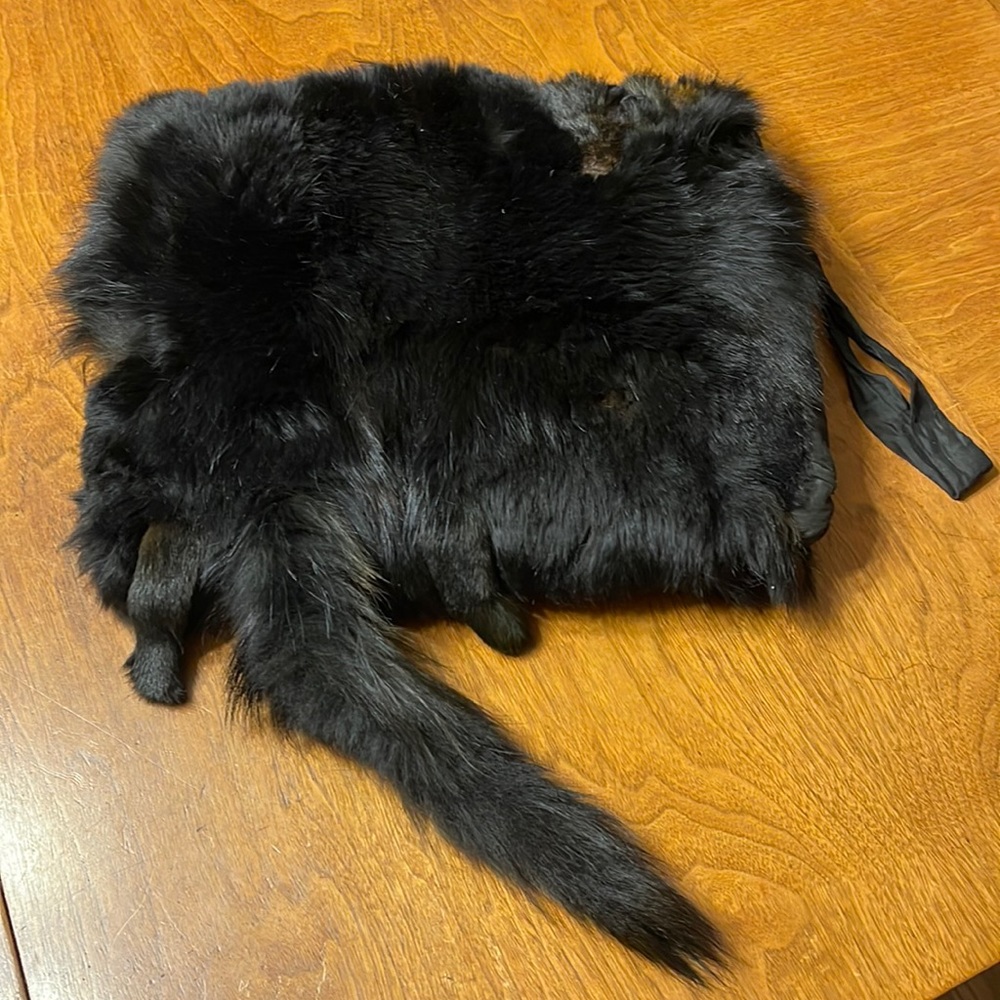 Edwardian Black Sable Fur Muff